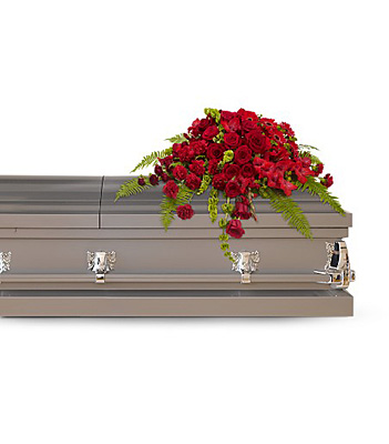 Red Rose Sanctuary Casket Spray